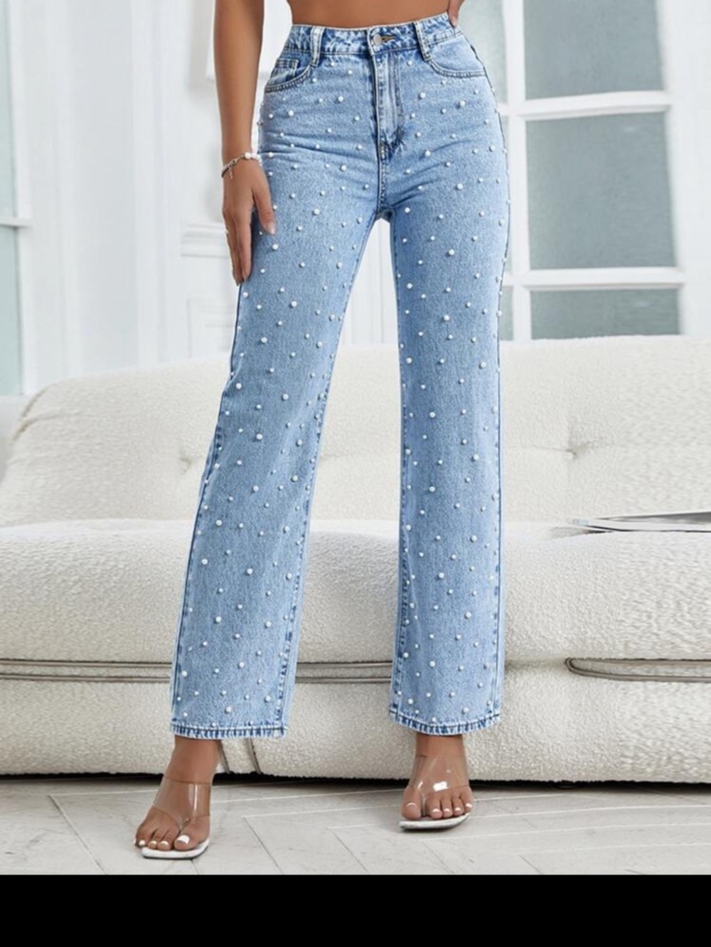 SHEIN Pearl Jeans